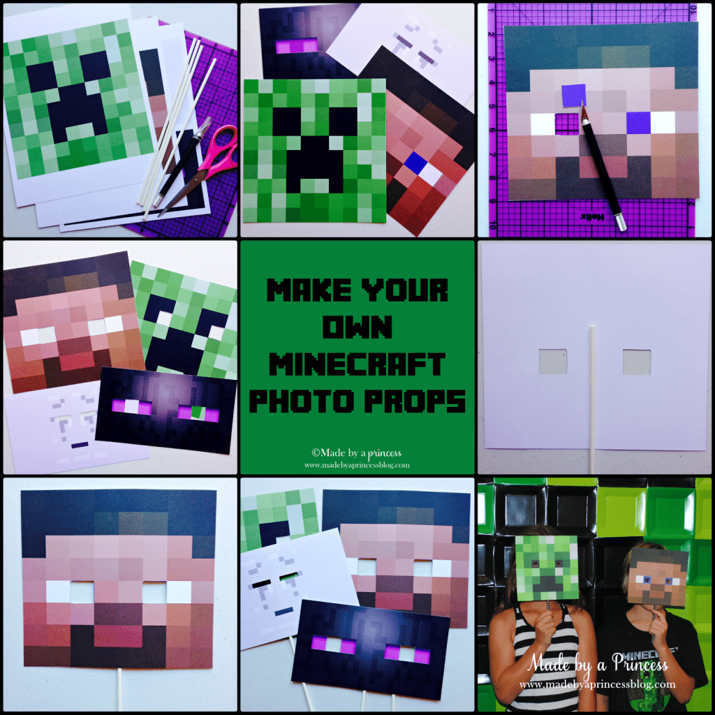 Make Your Own Minecraft Photo Props + FREE Downloads