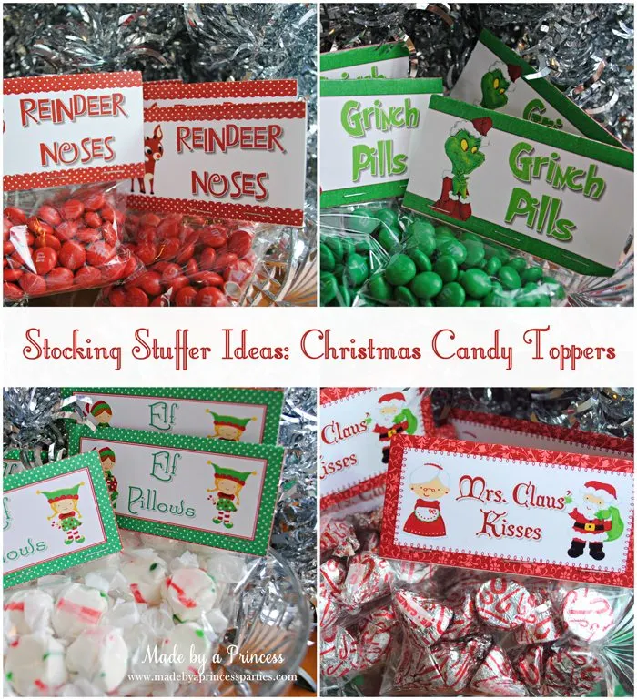 stocking stuffer idea christmas candy toppers