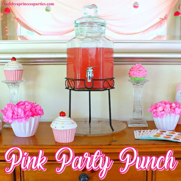 This perfectly Pink Party Punch is so delicious and pretty! It's the perfect punch to serve at tea parties, baby showers, bridal showers, and birthday parties. Want to make it extra sparkly? Add some champagne!