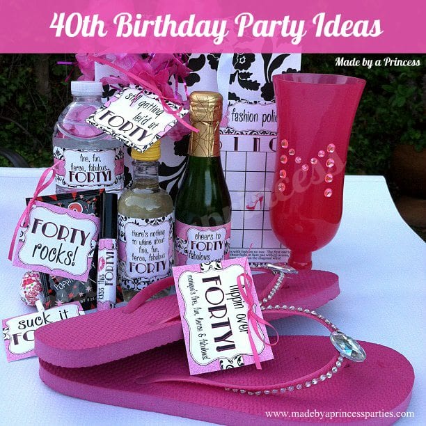 40th Birthday Party Set - Made by A Princess