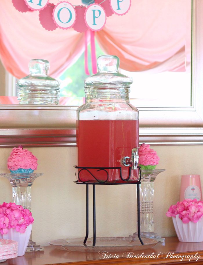 sparkling pink punch party recipe place pink hydrangeas in planters to look like cupcakes