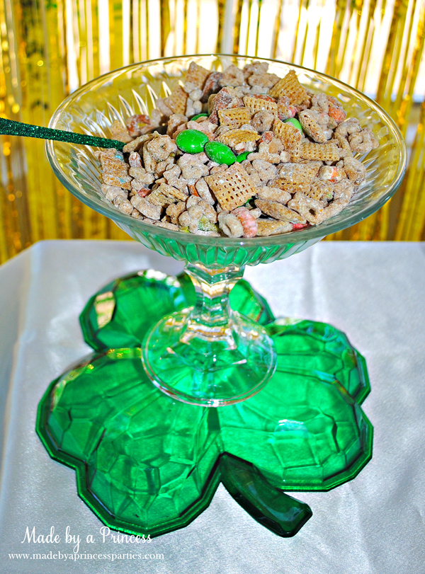 Kids St Patricks Day Party Ideas Lucky Charm snack mix