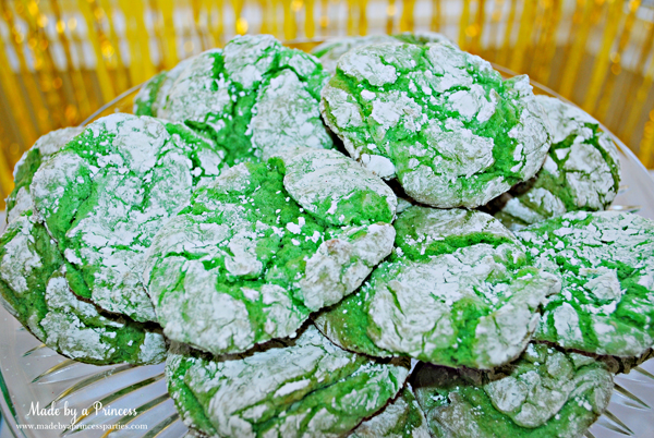 Kids St Patricks Day Party Ideas crinkle cake mix cookies