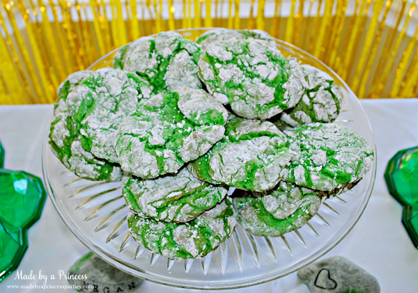 Kids St Patricks Day Party Ideas crinkle cake mix cookies