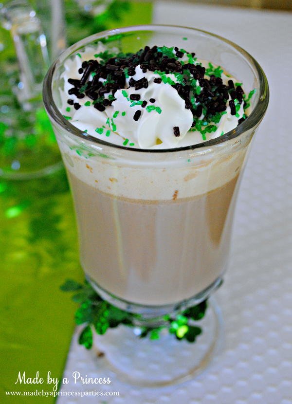Kids St Patricks Day Party Ideas crock pot hot chocolate with sprinkles