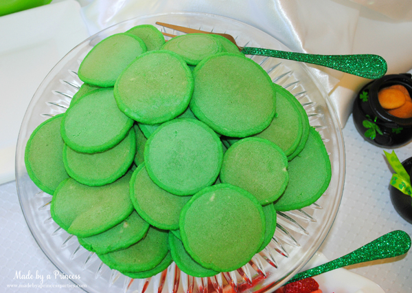 Kids St Patricks Day Party Ideas mini green pancakes 2