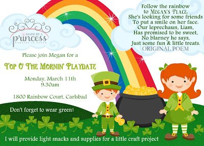 Toddler Top o the morning leprechaun playdate