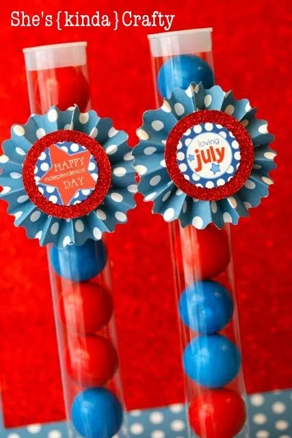 4th of july gumball favors 