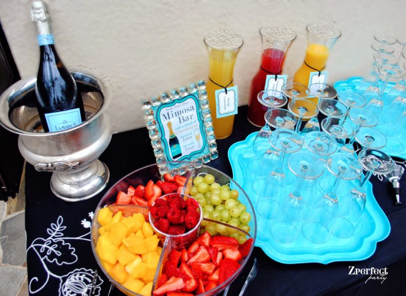 My only request for my bridal shower was a mimosa bar, which I saw