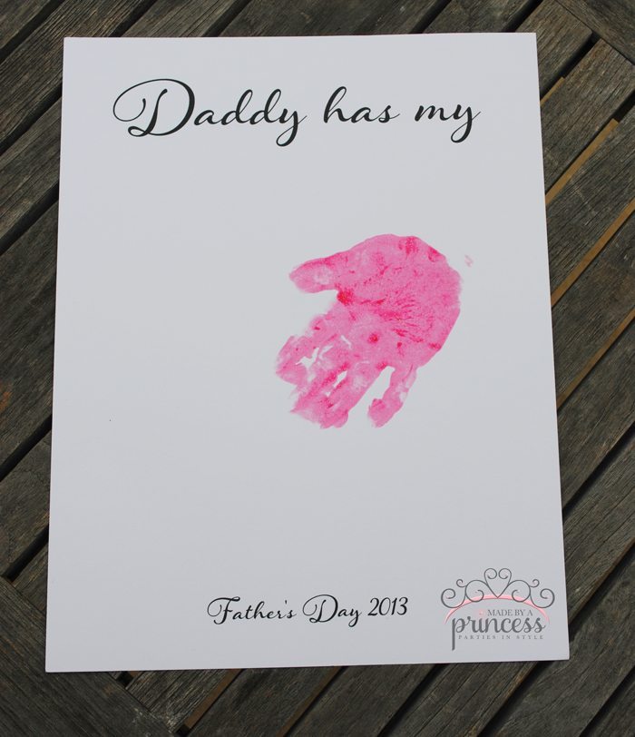 fathers day craft daddy has my heart step3