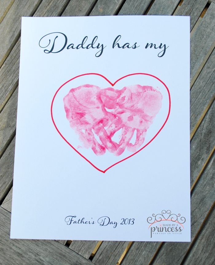 fathers day craft daddy has my heart step5