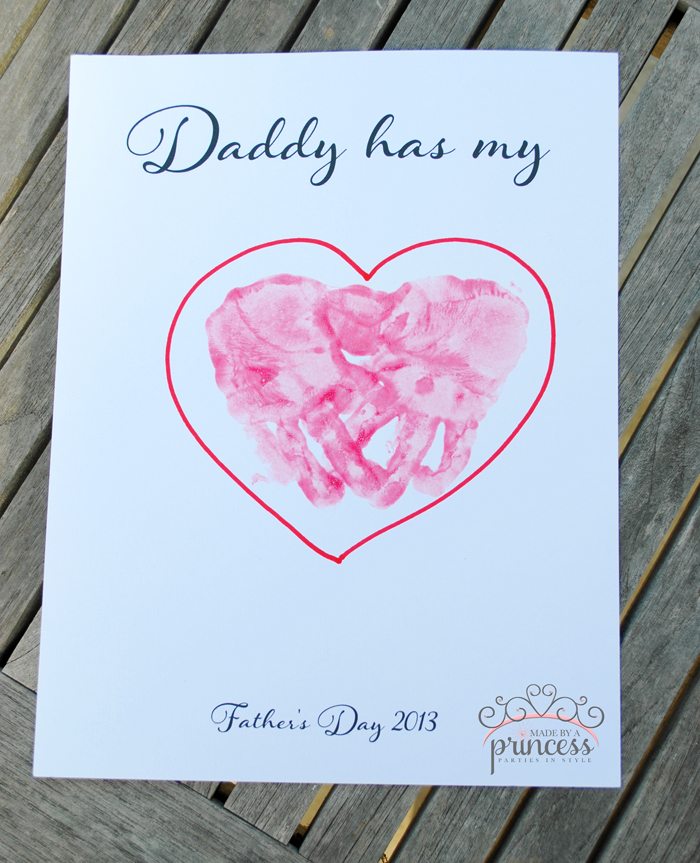 fathers day craft daddy has my heart step5