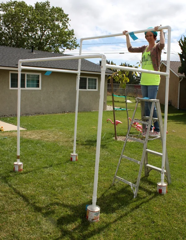 How to Make a PVC Canopy back of the canopy will be taller