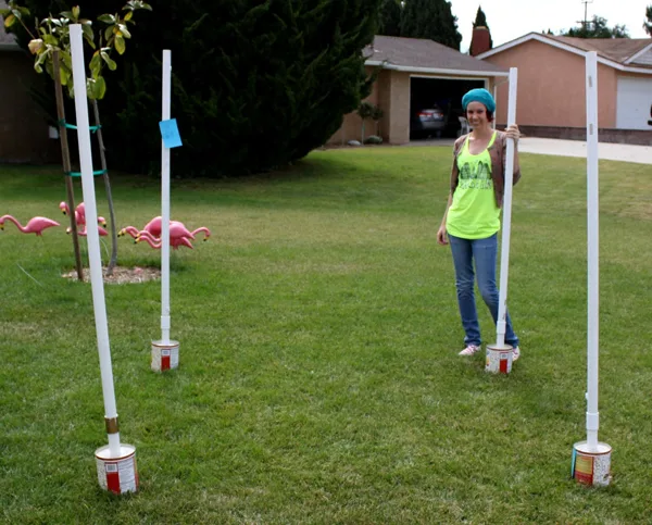 How to Make a PVC Canopy start adding longer pieces of pvc