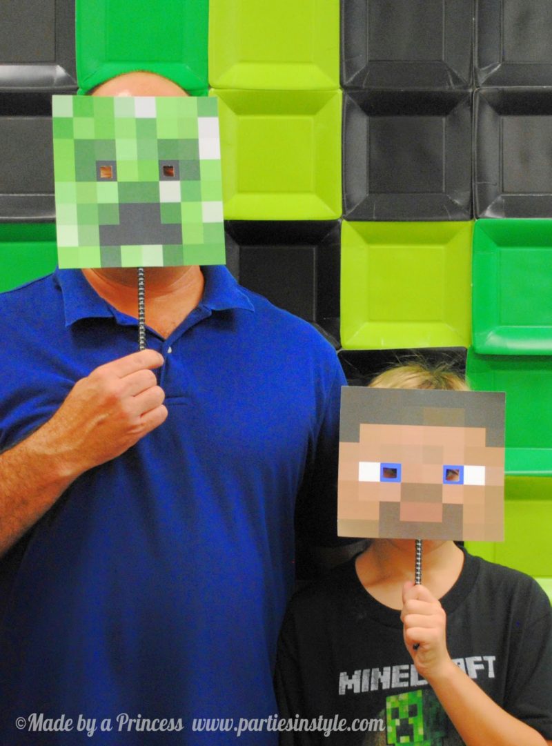 Minecraft birthday decorations for a minecraft themed party