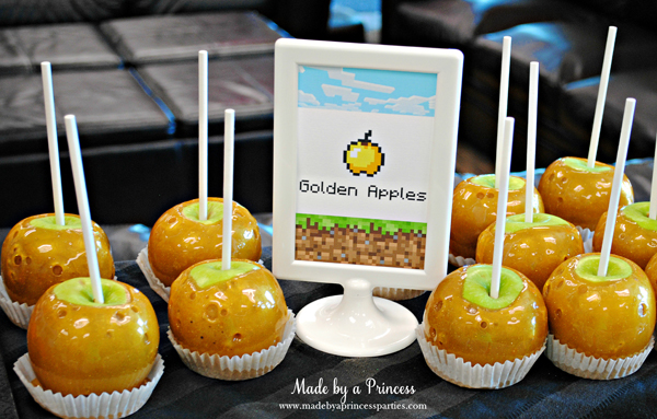 Ultimate Minecraft Birthday Party Food golden apples #minecraft #minecraftparty #minecraftbirthday #bestboyparty