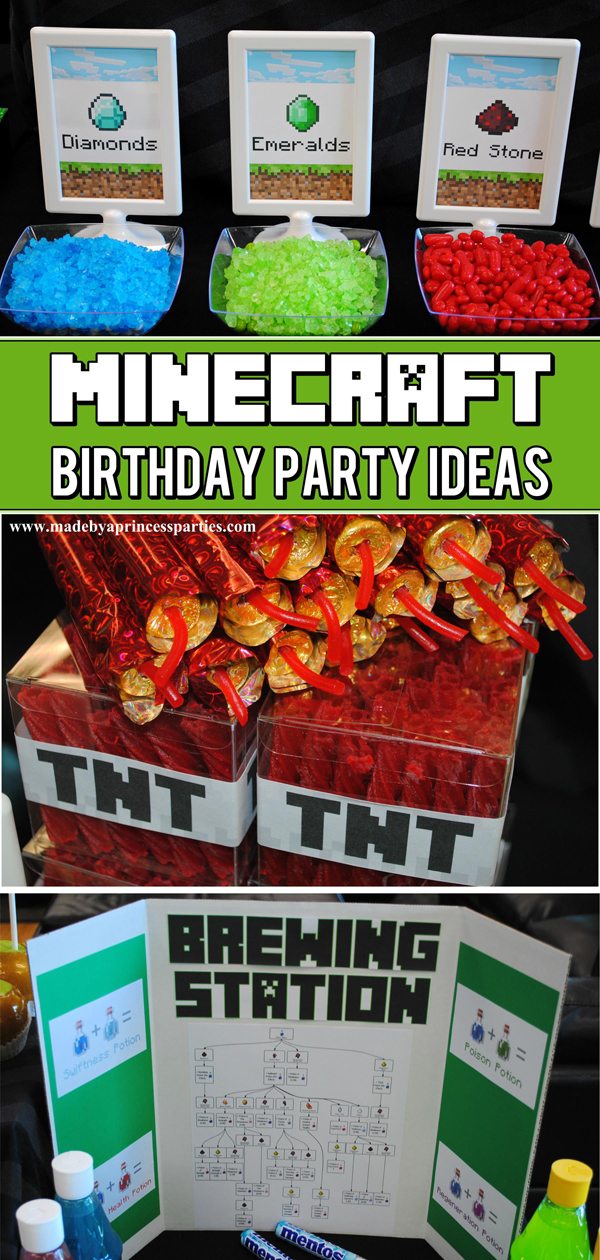 Ultimate Minecraft Birthday Party including free party printables