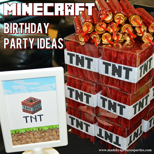 Ultimate Minecraft Birthday Party inspiration including free printables
