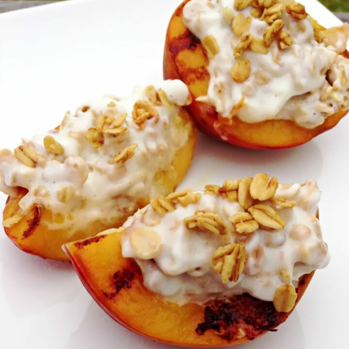 Yogurt and Granola Stuffed Peaches Recipe