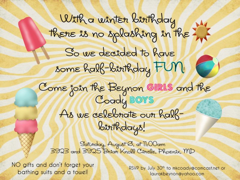 summer fun invite