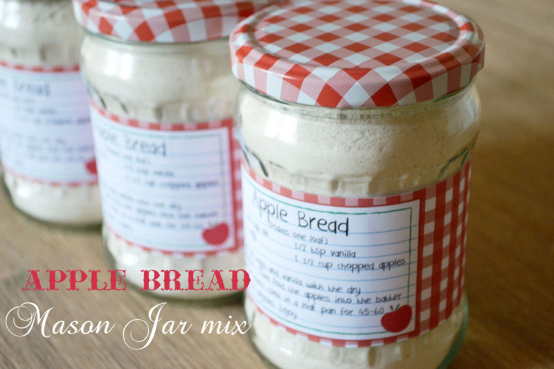 Apple Bread Mason Jar Mix and Free Printable