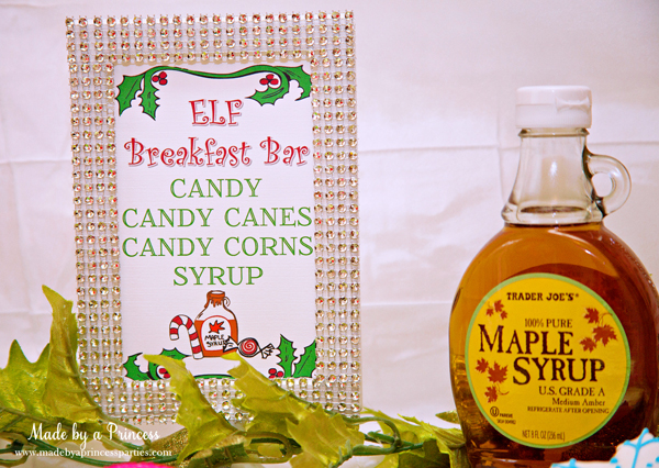 Buddy the Elf North Pole Breakfast is perfect for anyone who loves smiling, candy, candy canes, candy corn and syrup #buddytheelf @madebyaprincess