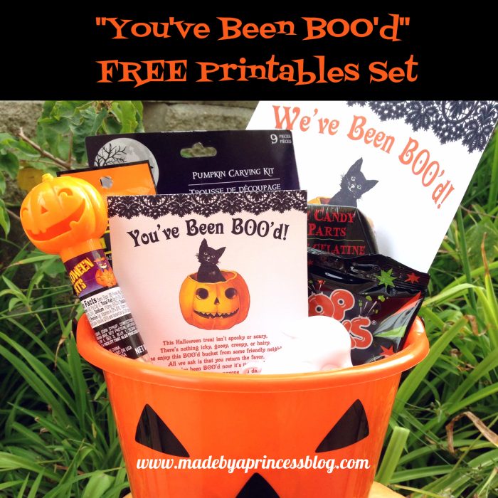 You've Been BOO'd FREE printable set