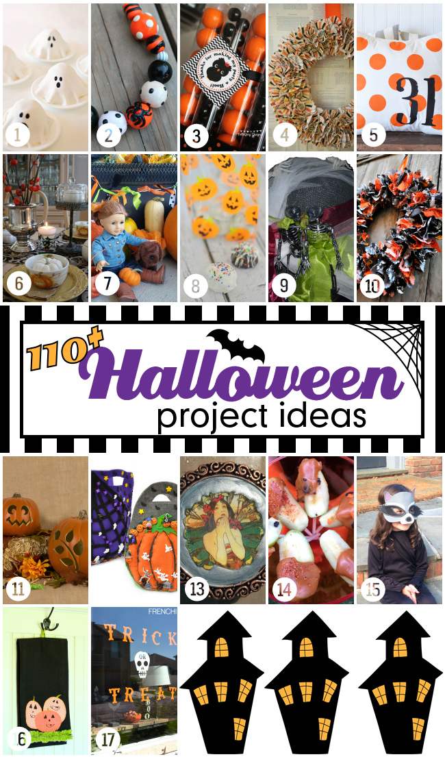 Over 110 creative Halloween projects and ideas for Halloween fun. #halloweenprojects #halloween #diyhalloweenideas