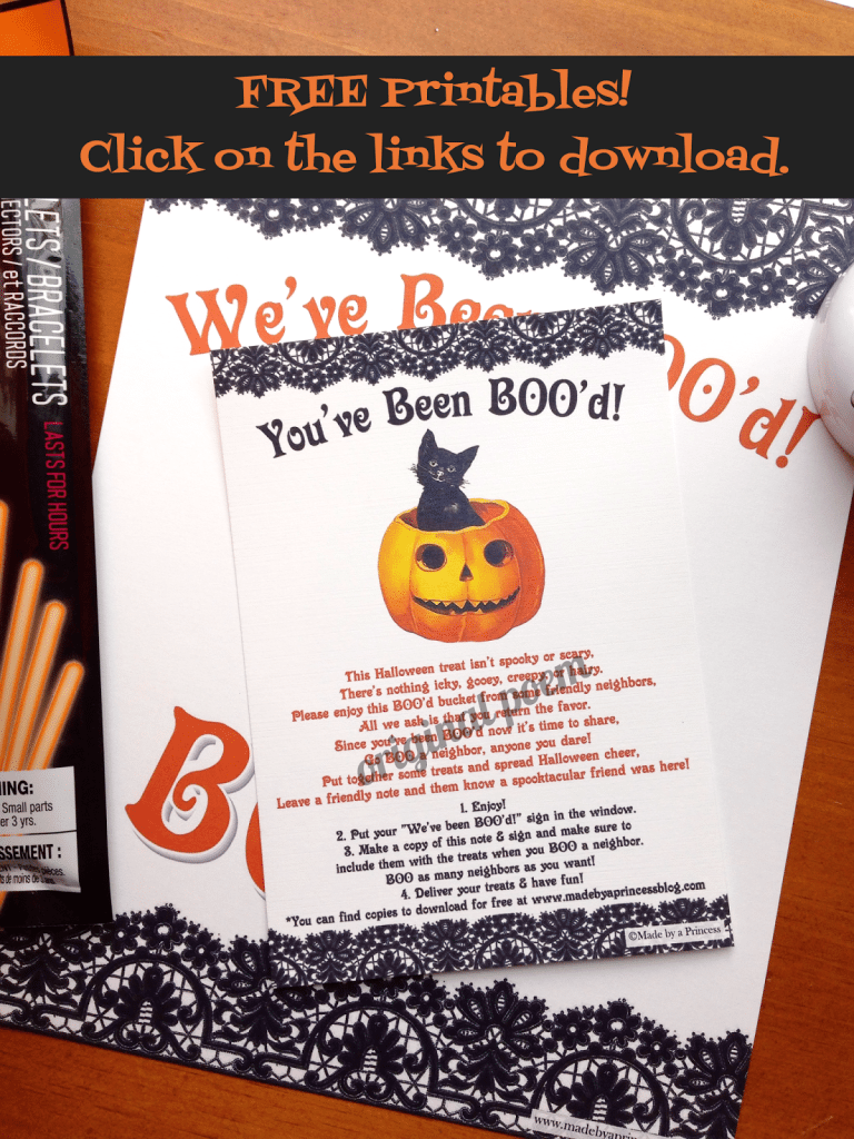 You've Been BOO'd FREE printable set