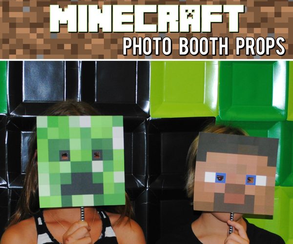 Make Your Own Minecraft Photo Booth Props