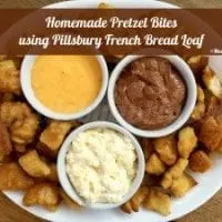 Pretzel Bites using Pillsbury French Bread Loaf