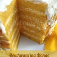 Mouthwatering Mango Coconut Cake made with Yogurt