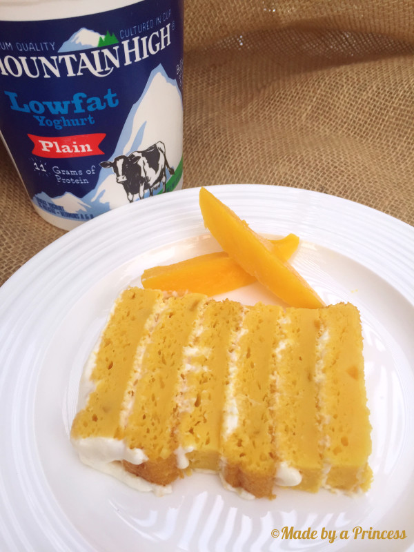 mango coconut cake slice