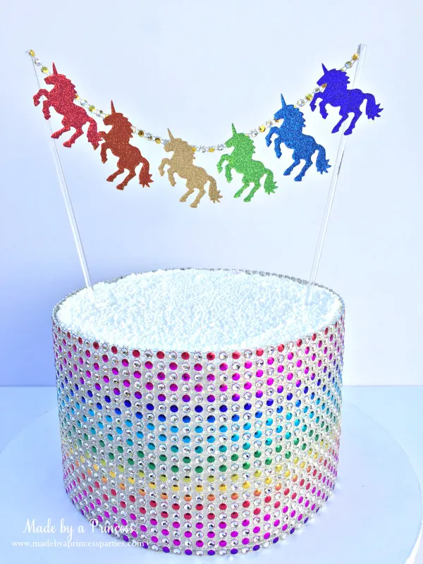 sizzix unicorn garland cake