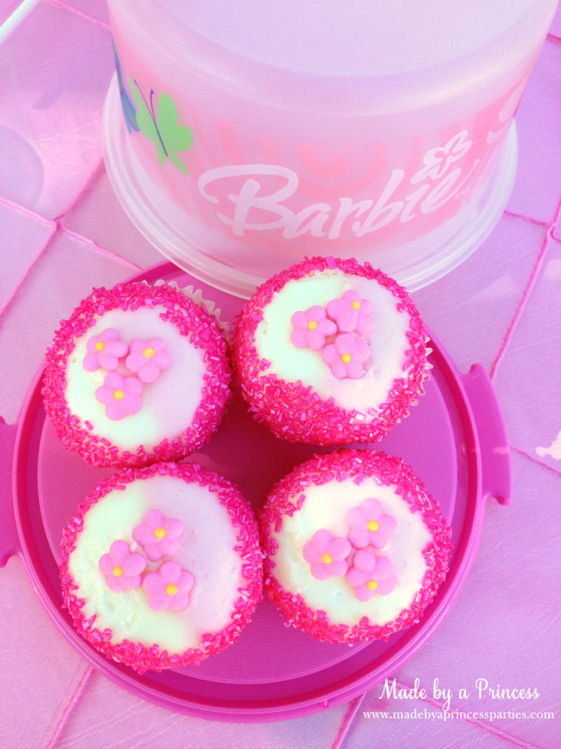 barbie tea party cupcakes
