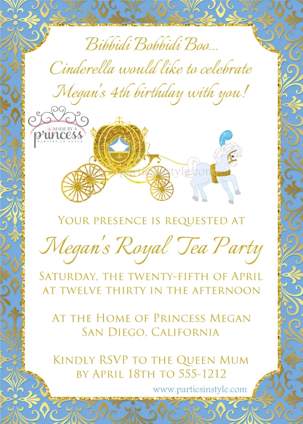 Princess Cinderella Party Will Leave You Enchanted cinderella movie invitation