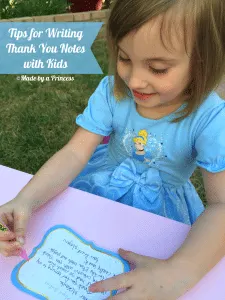 Writing Thank You Notes With Kids
