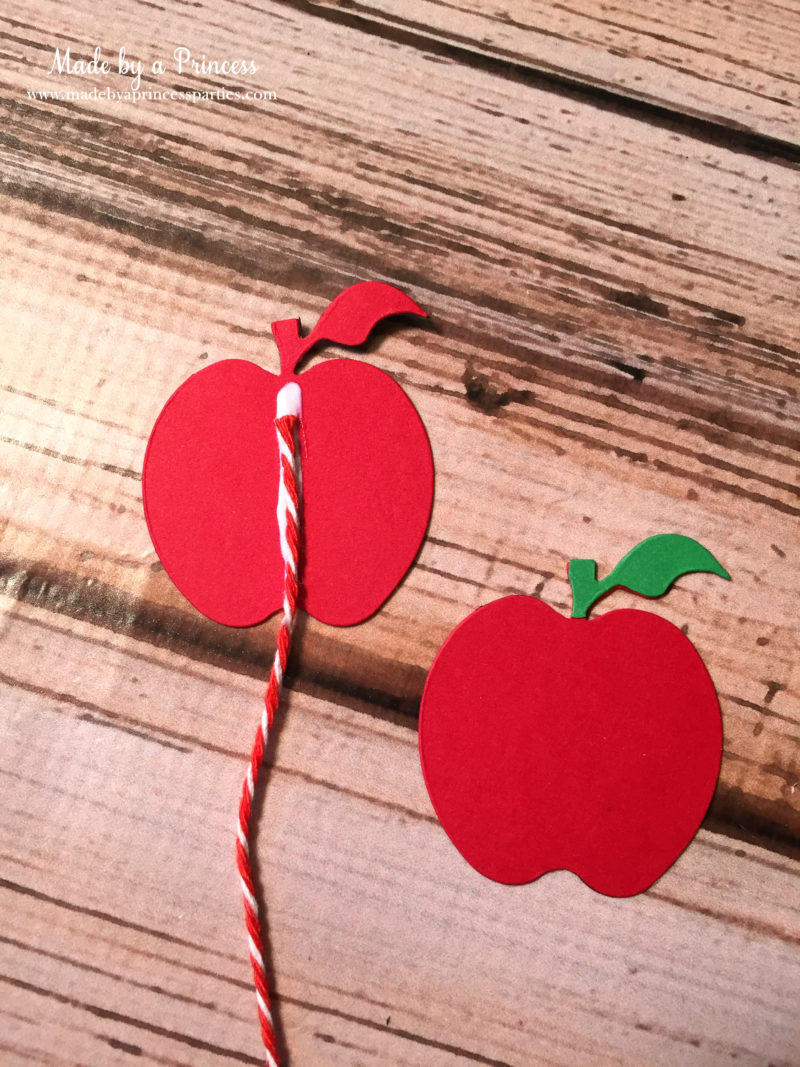 sizzix pencil bookmark apples with string