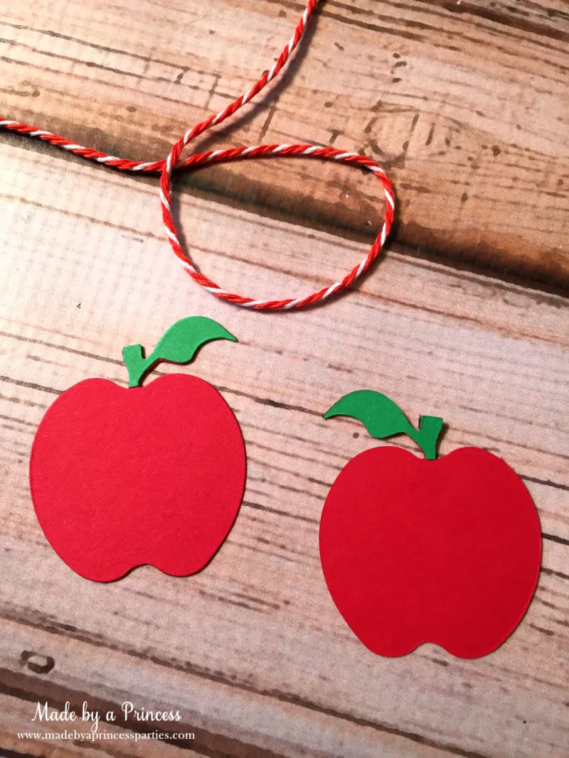 sizzix pencil bookmark apples