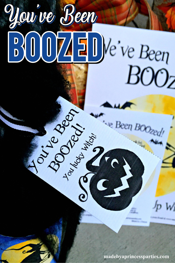 You ve been boozed adult Halloween game includes wine bottle tag and two free signs