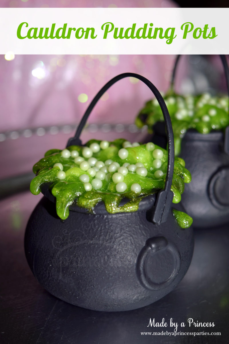 Halloween Party Food Cauldron Pudding Pots Made by A Princess