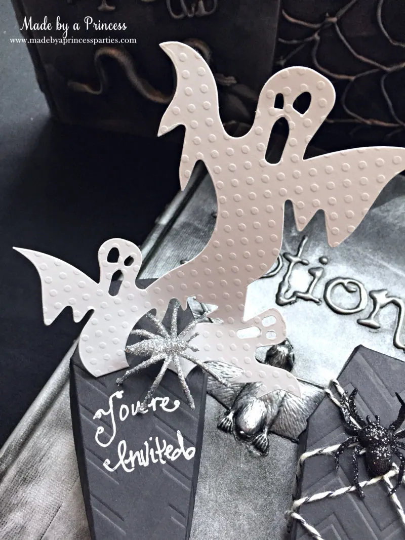 Spooky Halloween Coffin Invitations 