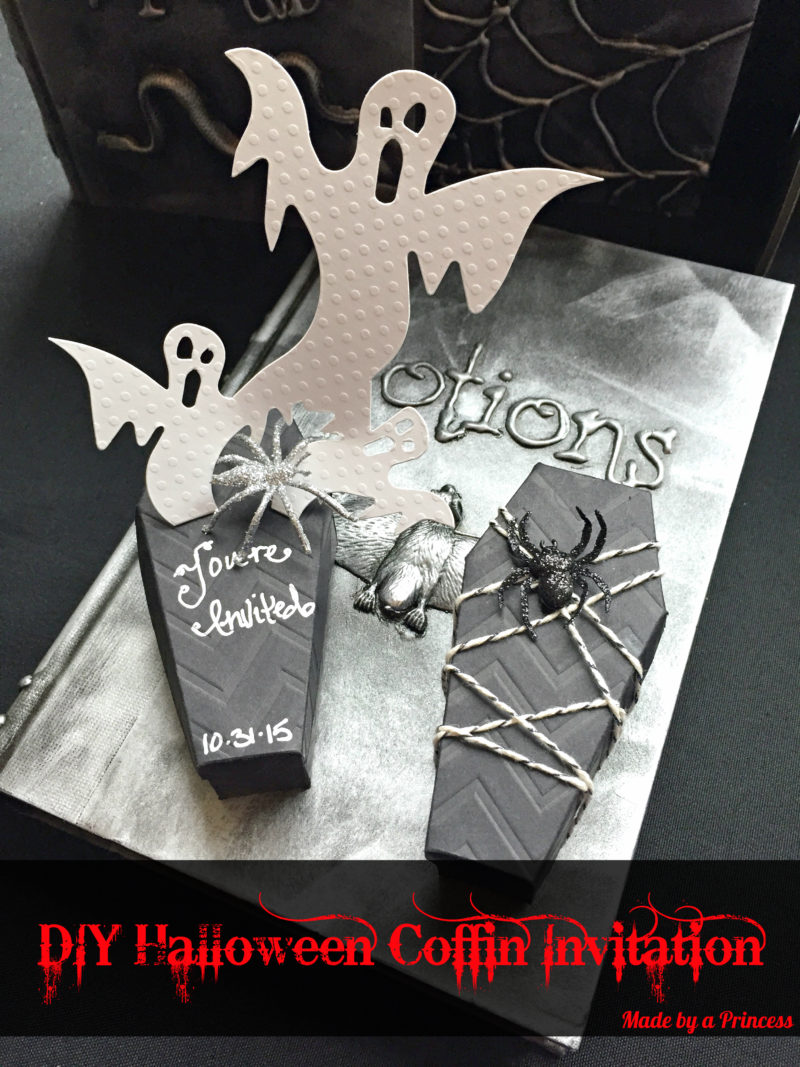 Spooky Halloween Coffin Invitations 