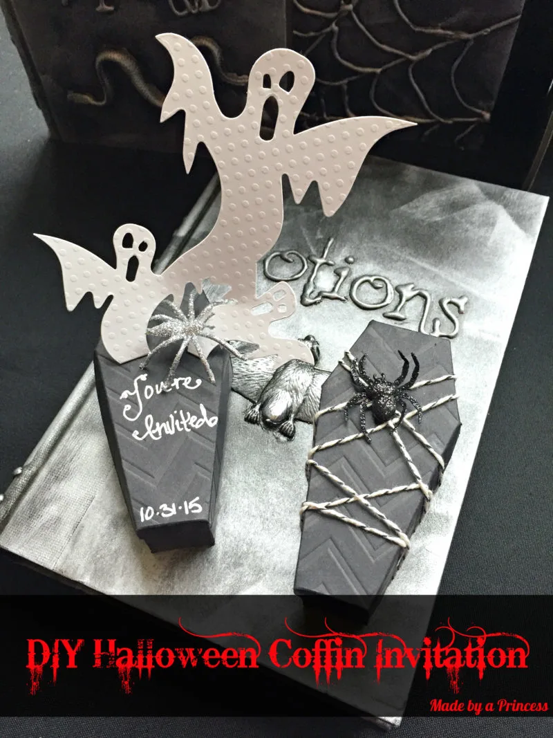 Spooky Halloween Coffin Invitations