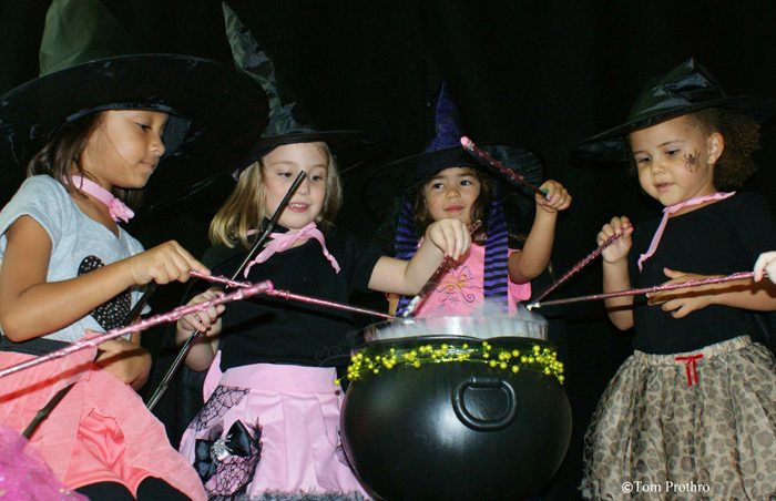 witch tea party casting spells