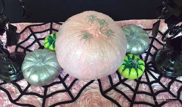 witch tea party glitter pumpkins
