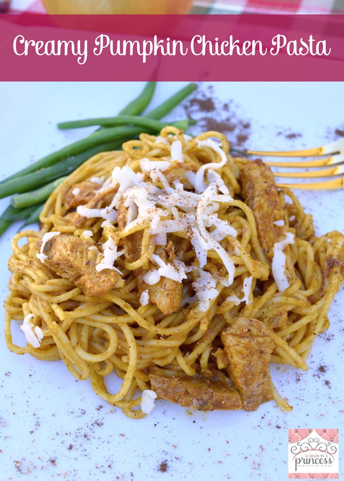 creamy pumpkin chicken pasta main