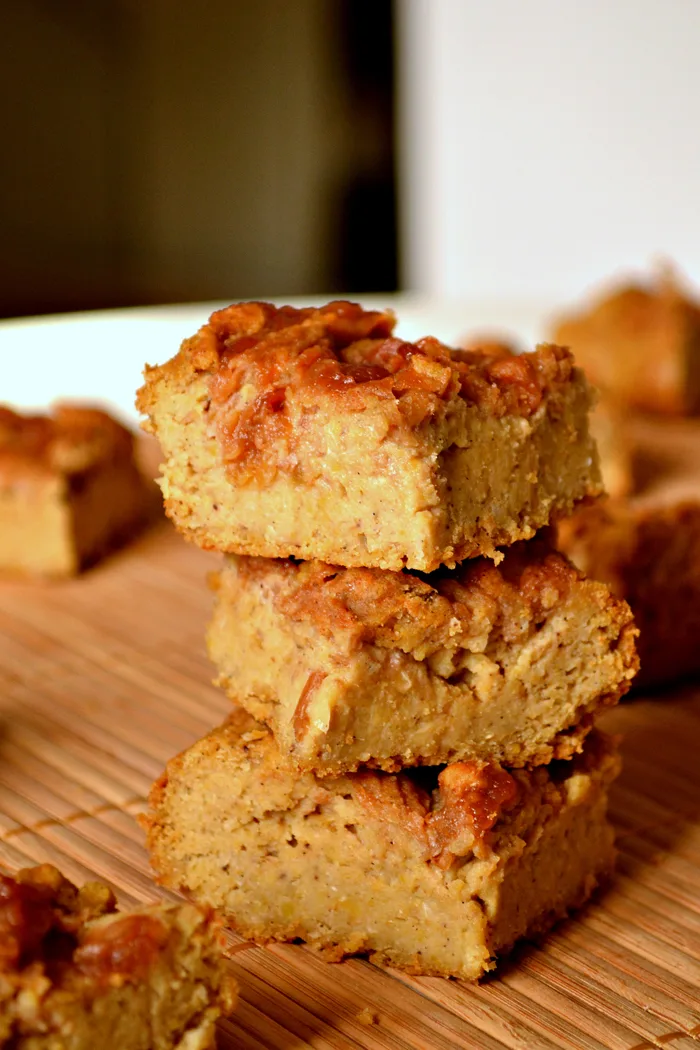 flourless-tahini-apple-butter-blondies harmony a la carte