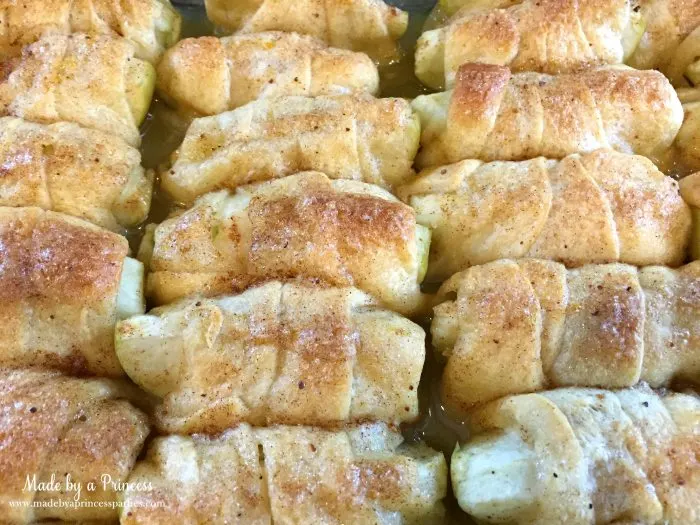 gooey cinnamon apple bundles baked