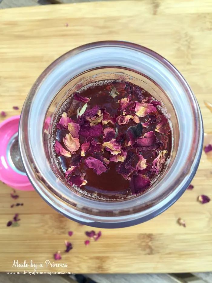 libre tea travel infuser roses in glass